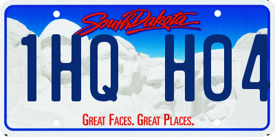 SD license plate 1HQH04