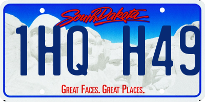 SD license plate 1HQH49