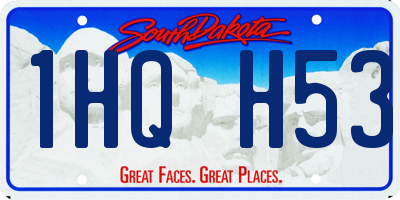 SD license plate 1HQH53