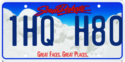 SD license plate 1HQH80