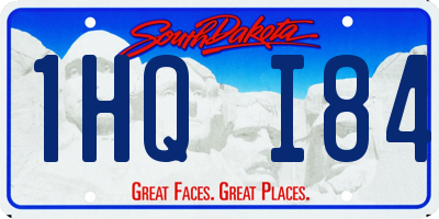 SD license plate 1HQI84