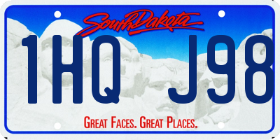 SD license plate 1HQJ98