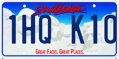 SD license plate 1HQK10