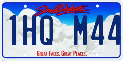 SD license plate 1HQM44