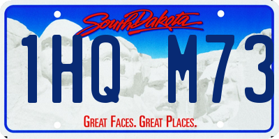 SD license plate 1HQM73