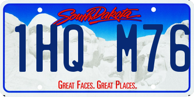 SD license plate 1HQM76
