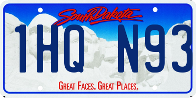 SD license plate 1HQN93