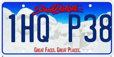 SD license plate 1HQP38