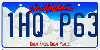 SD license plate 1HQP63