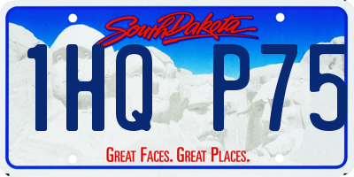 SD license plate 1HQP75