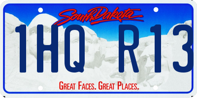 SD license plate 1HQR13