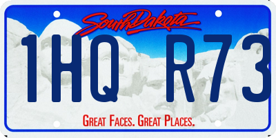 SD license plate 1HQR73