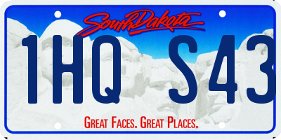 SD license plate 1HQS43