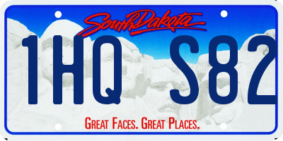 SD license plate 1HQS82