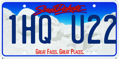 SD license plate 1HQU22