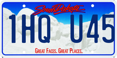 SD license plate 1HQU45