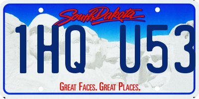SD license plate 1HQU53
