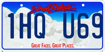 SD license plate 1HQU69