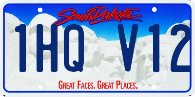 SD license plate 1HQV12