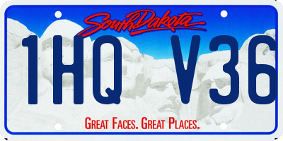 SD license plate 1HQV36