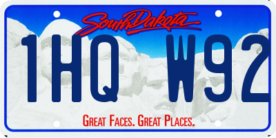 SD license plate 1HQW92