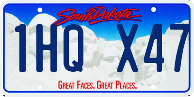 SD license plate 1HQX47