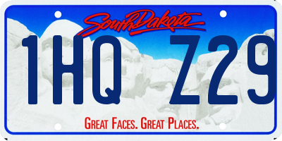 SD license plate 1HQZ29