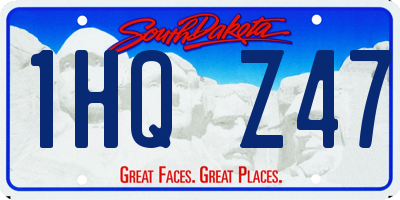 SD license plate 1HQZ47