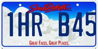 SD license plate 1HRB45