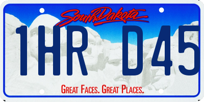 SD license plate 1HRD45