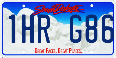 SD license plate 1HRG86