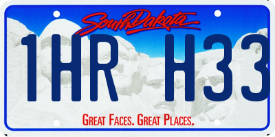 SD license plate 1HRH33