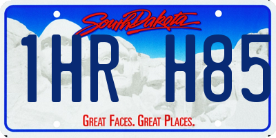 SD license plate 1HRH85