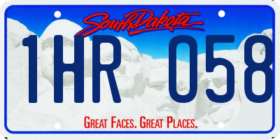 SD license plate 1HRO58
