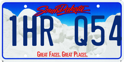 SD license plate 1HRQ54