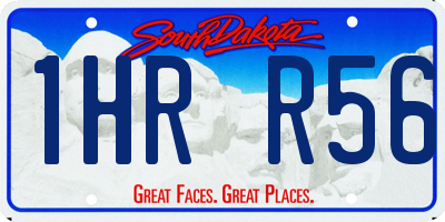 SD license plate 1HRR56