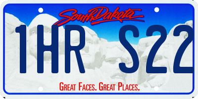 SD license plate 1HRS22
