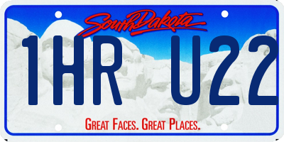 SD license plate 1HRU22