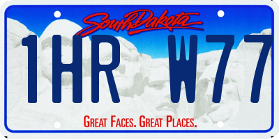 SD license plate 1HRW77