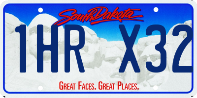 SD license plate 1HRX32