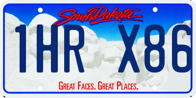 SD license plate 1HRX86