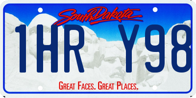 SD license plate 1HRY98