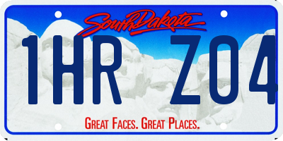 SD license plate 1HRZ04