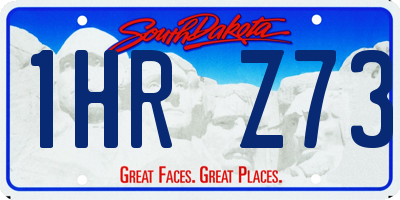 SD license plate 1HRZ73