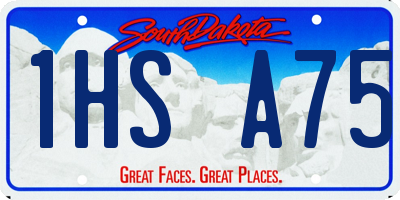 SD license plate 1HSA75