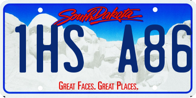 SD license plate 1HSA86