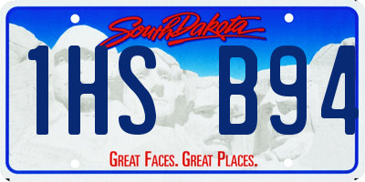 SD license plate 1HSB94