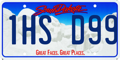 SD license plate 1HSD99