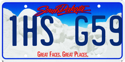 SD license plate 1HSG59
