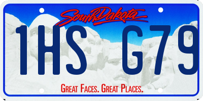 SD license plate 1HSG79